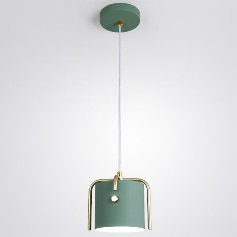 foto del prodotto wottes lampadario a sospensione vintage industrial lampada da soffitto metallo plafoniera regolabile verde