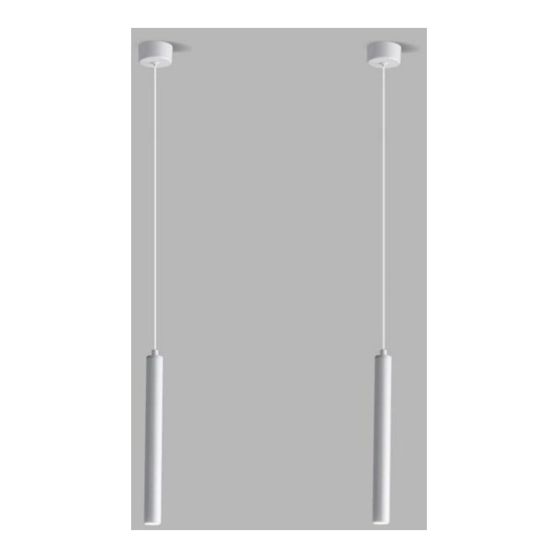 foto del prodotto wottes led lampada sospensione moderno industriale lampadario da soffitto regolabile plafoniera bianco 2 pezzi