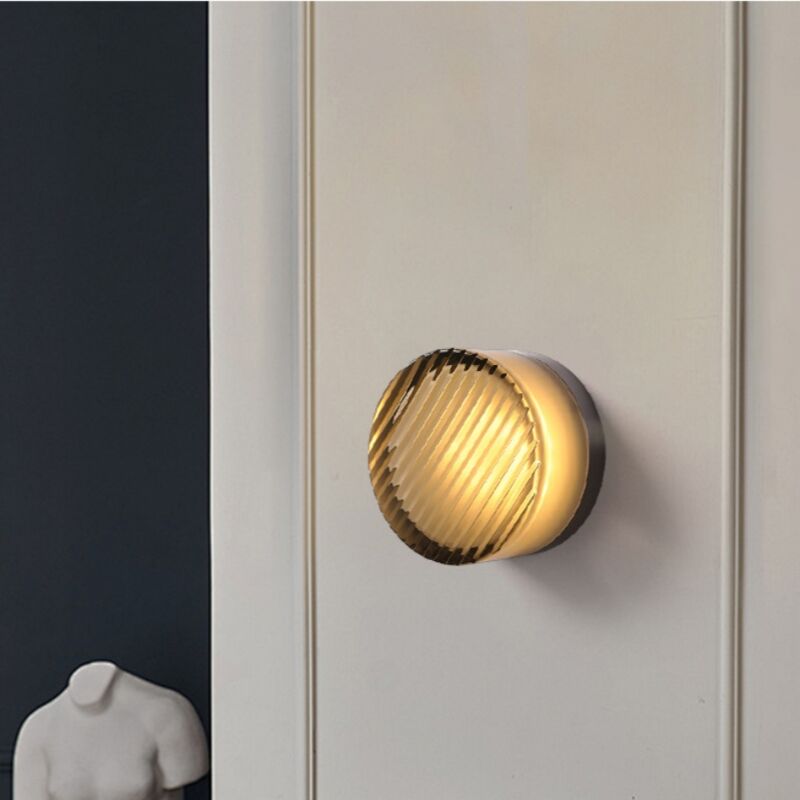 foto del prodotto wottes moderno lampada da parete led grigio fumo applique da parete interno creativa lampada da muro 13.5cm luce bianca calda