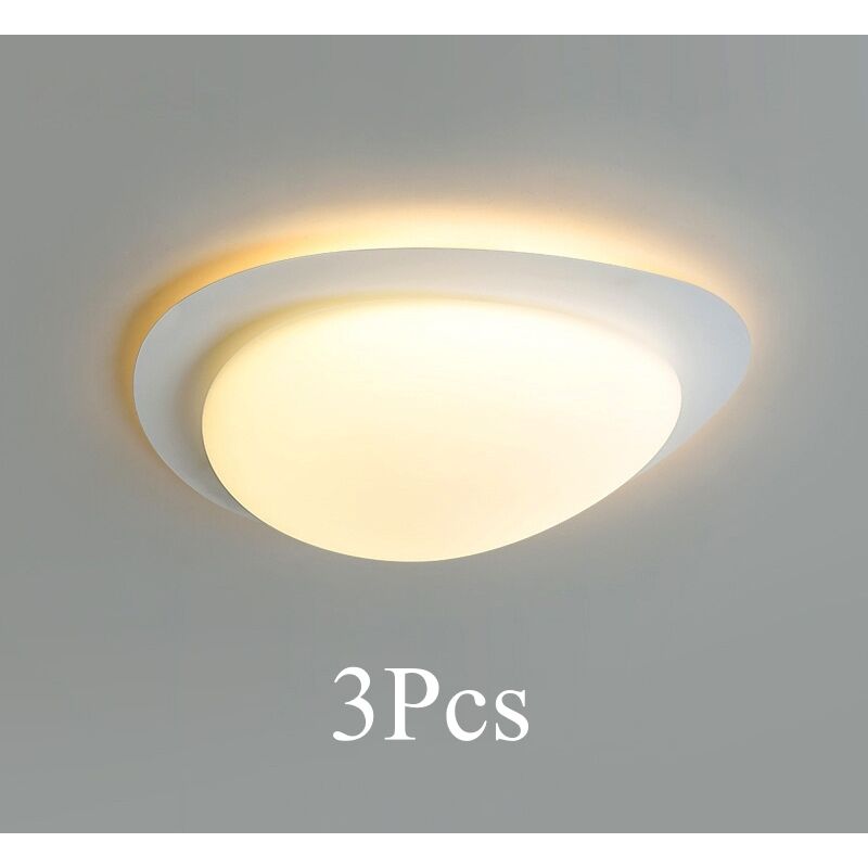 foto del prodotto wottes plafoniera led 12w lampada da soffitto stile moderno illuminazione da ufficio metallo e acrilico luce bianco caldo 3 pezzi