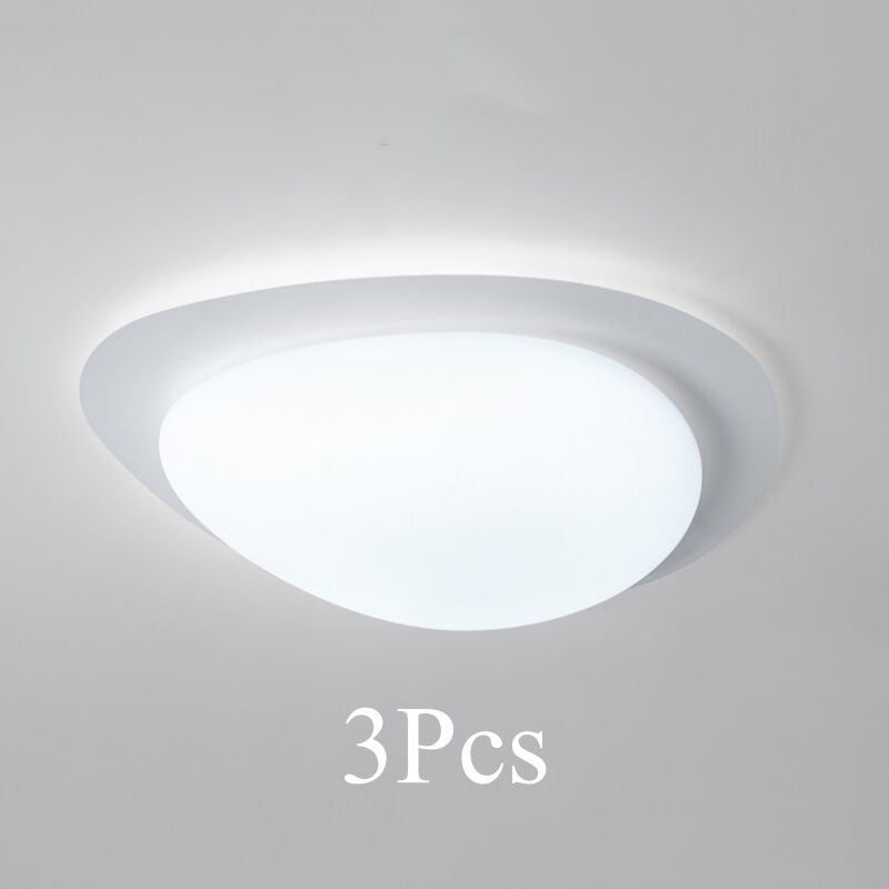 foto del prodotto wottes plafoniera led 12w lampada da soffitto stile moderno illuminazione da ufficio metallo e acrilico luce bianco fredda 3 pezzi