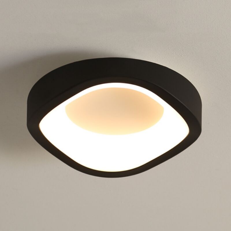 foto del prodotto wottes plafoniera led moderno lampada da soffitto metallo illuminazione da ufficio interna nero luce bianco caldo