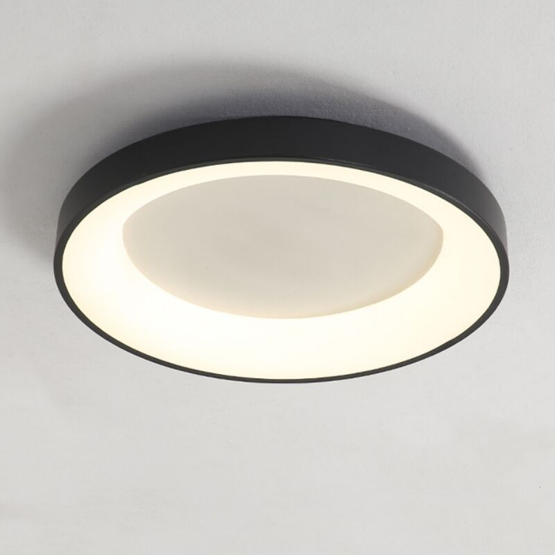 foto del prodotto wottes plafoniera led soffitto moderno lampada da soffitto metallo illuminazione soffitto semplice 30cm 18w nero luce neutra