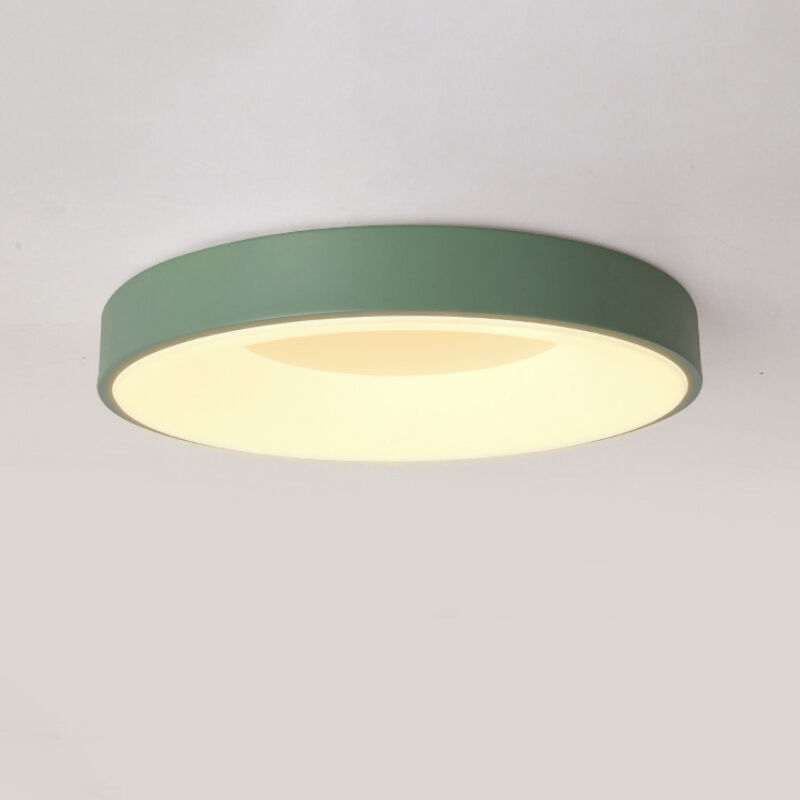 foto del prodotto wottes plafoniera led soffitto moderno lampada da soffitto metallo illuminazione soffitto semplice 30cm 18w verde luce bianco caldo
