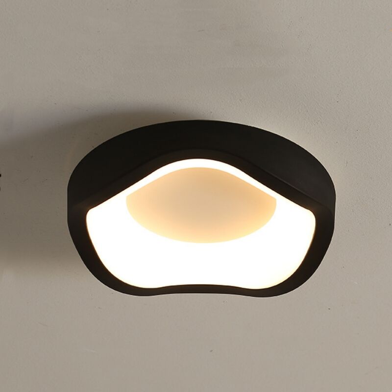 foto del prodotto wottes plafoniera moderno led lampada da soffitto art d eco illuminazione da ufficio nero semplice 10w luce bianco caldo