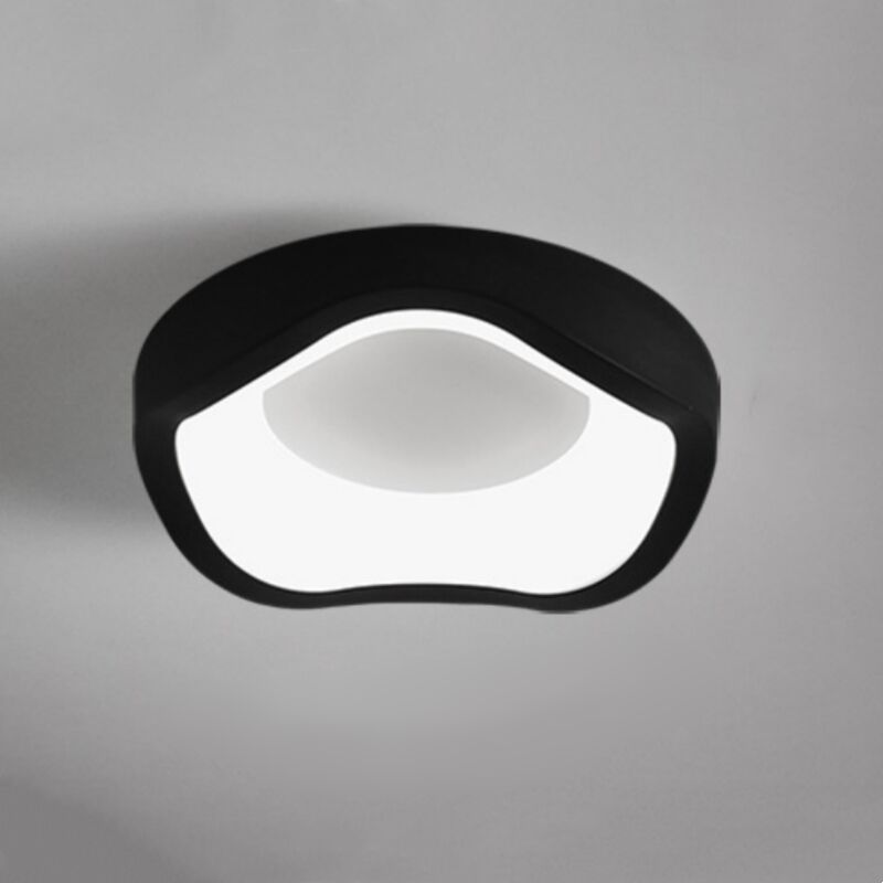 foto del prodotto wottes plafoniera moderno led lampada da soffitto art d eco illuminazione da ufficio nero semplice 10w luce bianco fredda
