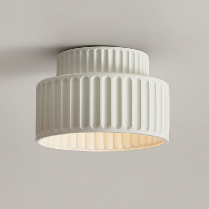 foto del prodotto wottes plafoniera soffitto moderno lampada da soffitto resina illuminazione soffitto rotondo art d eco bianco 23cm 1pcs