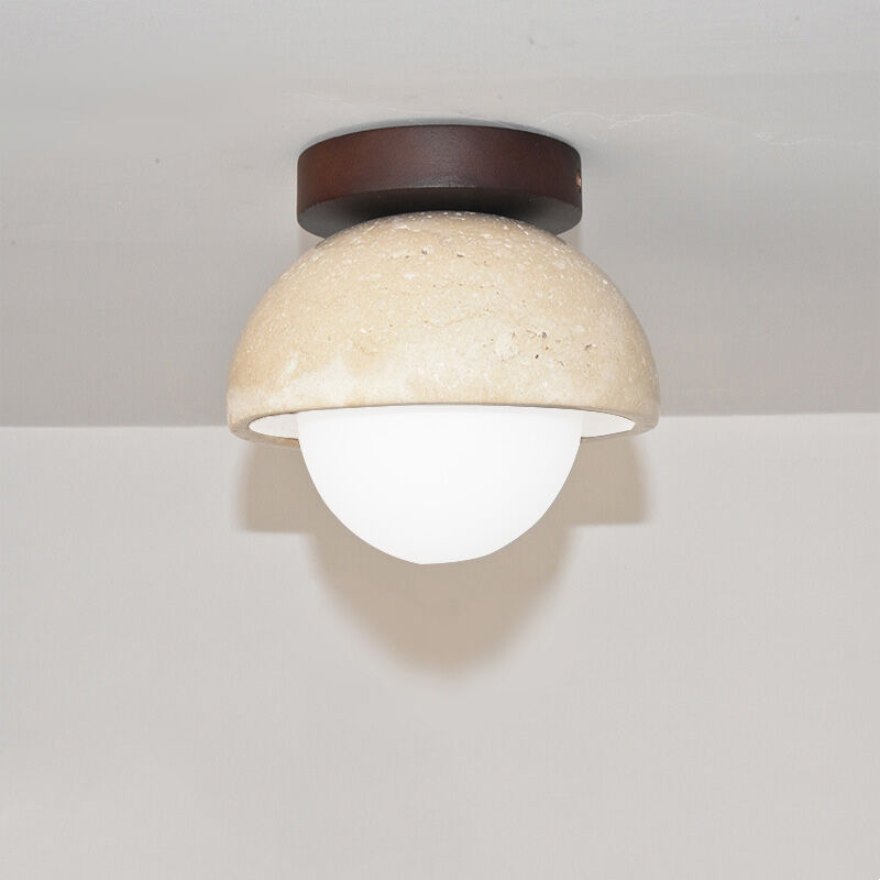 foto del prodotto wottes plafoniere vintage lampadario da soffitto interna illuminazione da ufficio travertino giallo e legno e acrilica luce bianco fredda