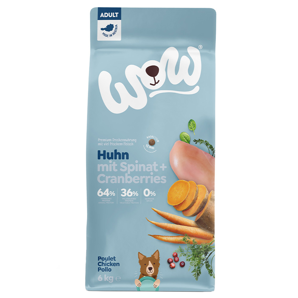 foto del prodotto wow adult pollo crocchette per cane 6 kg