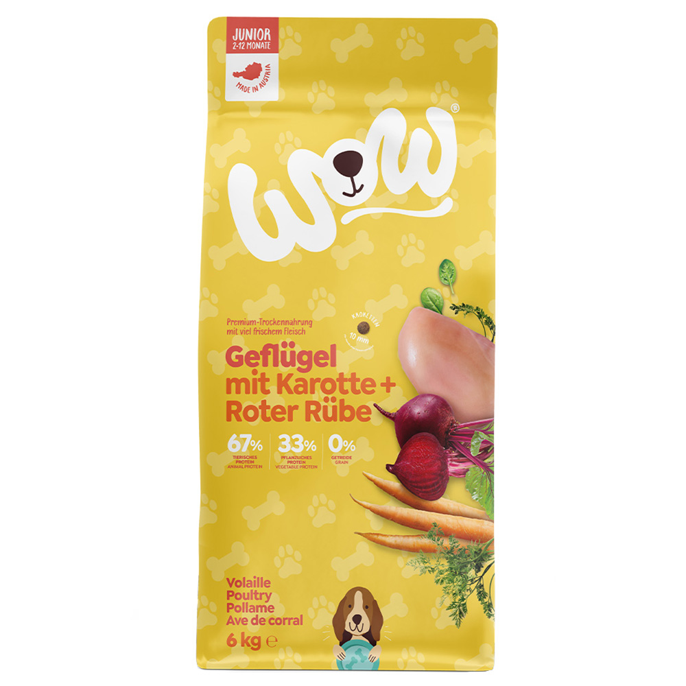 foto del prodotto wow junior pollame crocchette per cane 6 kg