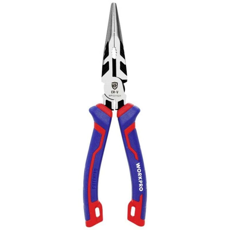 foto del prodotto wp231020 universale pinza a becchi allungati, acciaio al cromo vanadio 160 mm workpro