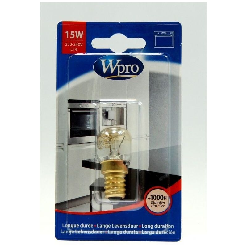 foto del prodotto wpro - lampadina a forma di pera 300 c / e14 / t22 / 15w / 220v originale - forni a microonde 603253662894731384