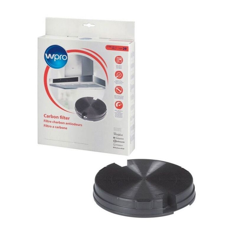 foto del prodotto wpro lotto di 2 filtri a carbone tipo 29 029 cappa aspirante whirlpool 919298015250495317