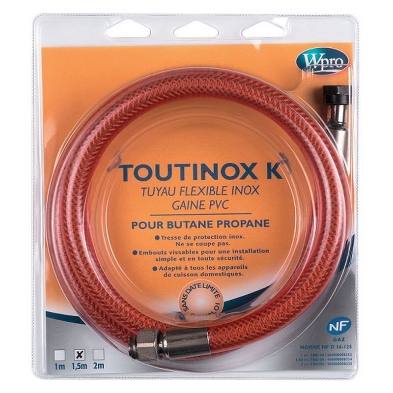 foto del prodotto wpro tubi del gas butano propano illimitati 1m50 tbe150