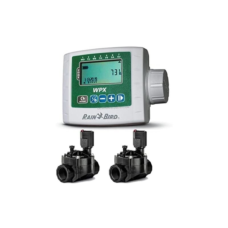 foto del prodotto wpx2, programmatore di irrigazione a batteria 2 elettrovalvola 1 9v 100hv rain bird