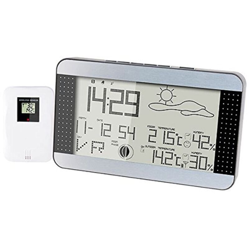 foto del prodotto ws 1700 stazione meteo stazione meteorologica aa alcaline, 1.5v, nero, argento alecto
