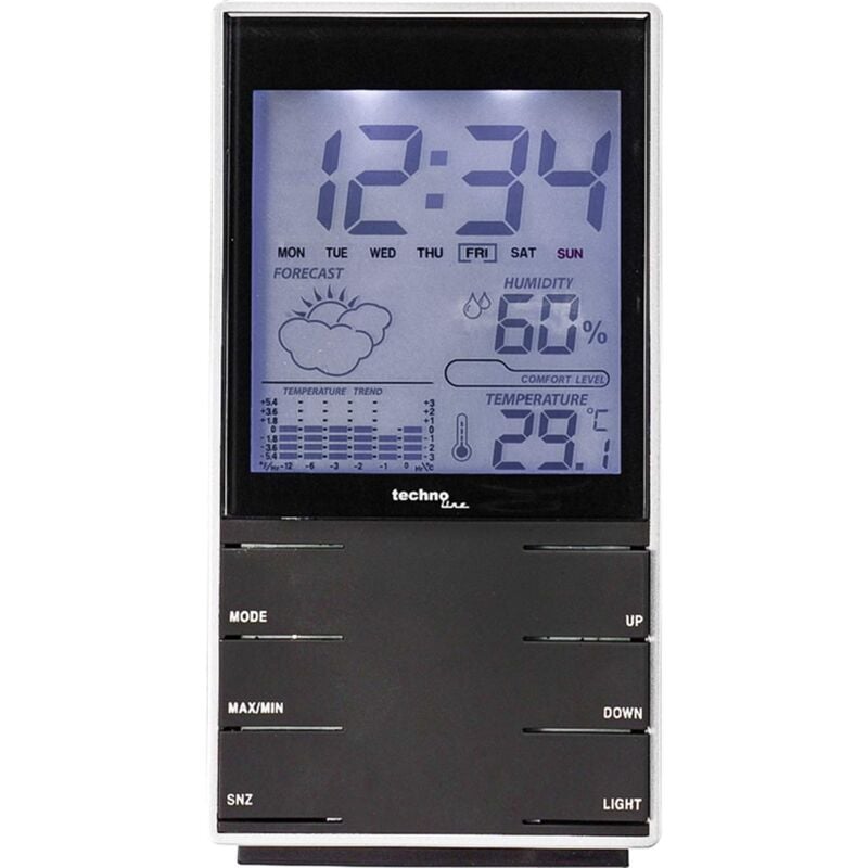foto del prodotto ws 9120 stazione meteo, argento nero technoline