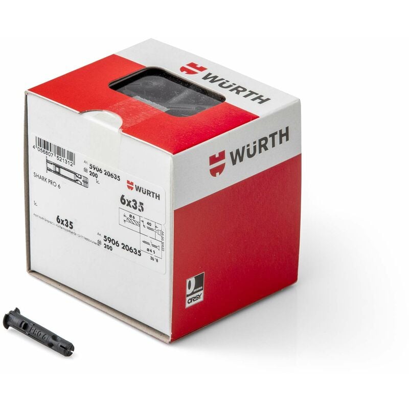 foto del prodotto wurth tassello in nylon sharkpro 6x35