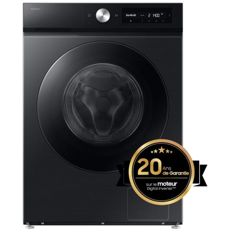 foto del prodotto ww11db8b95gbu3 lavatrice bespoke ai quickdrive 11kg nero samsung