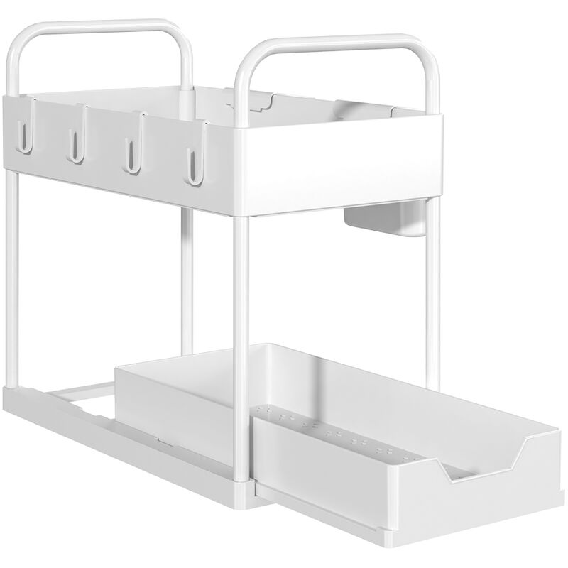 foto del prodotto wyctin cestino estraibile in abs dimensioni 402230,5 cm adatto a bagno e cucina due strati bianco 