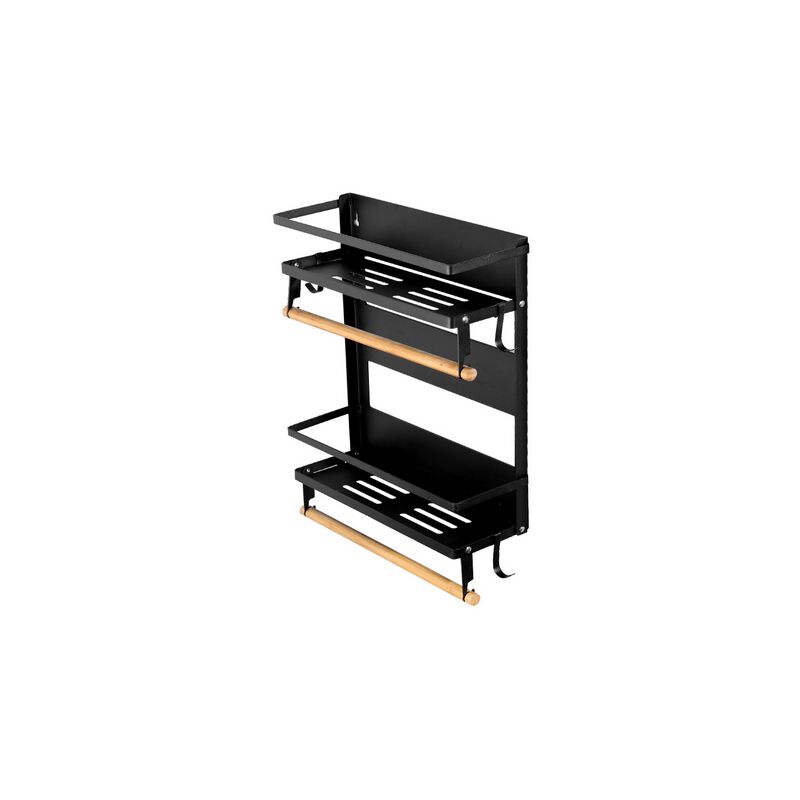 foto del prodotto wyctin scaffale a muro per la cucina attrazione magnetica 403011cm nero