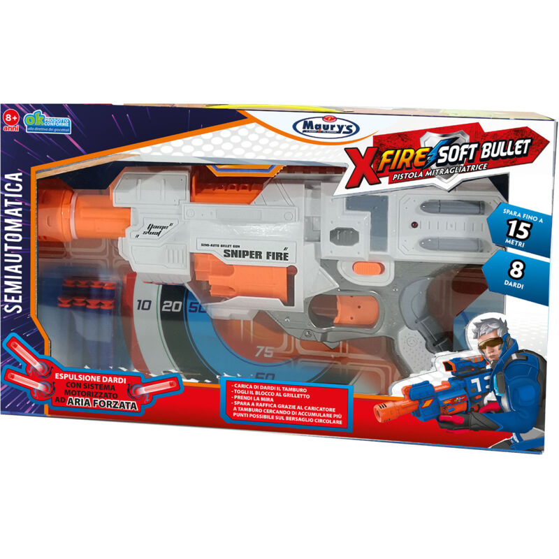 foto del prodotto x fire soft bullet pistola semiautomatica sparatutto maury s
