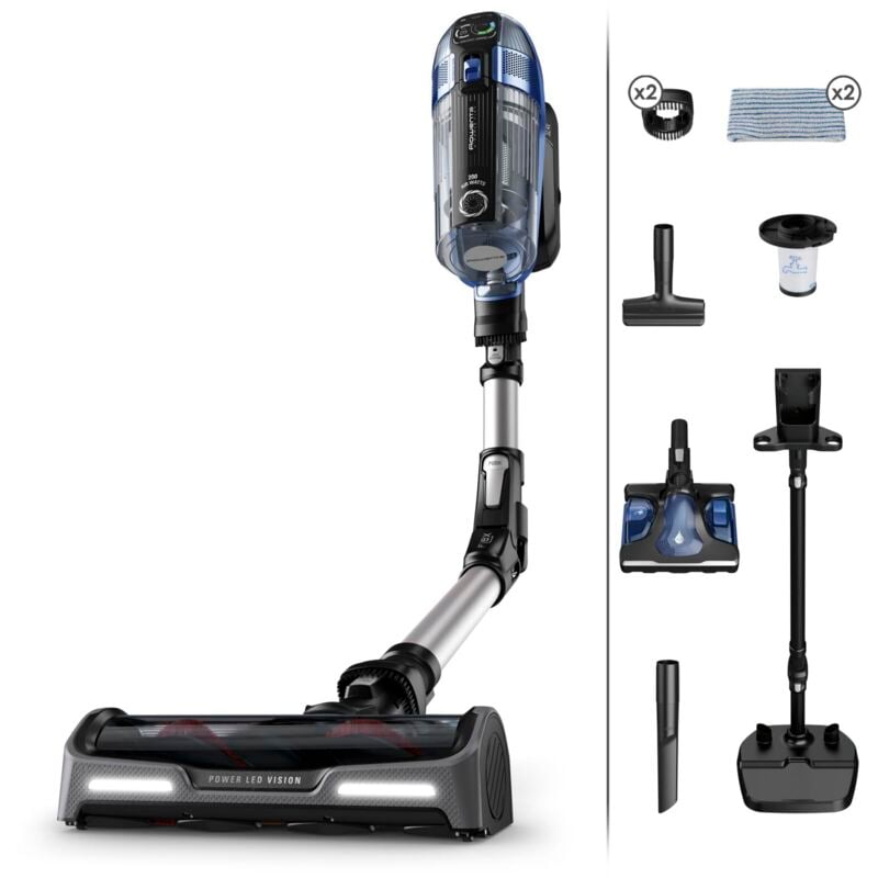 foto del prodotto x force flex 14.60 aspirapolvere lavapavimenti senza fili, aspira e lava contemporaneamente, potenza 200 air watt, autonomia 70 min, luce led,