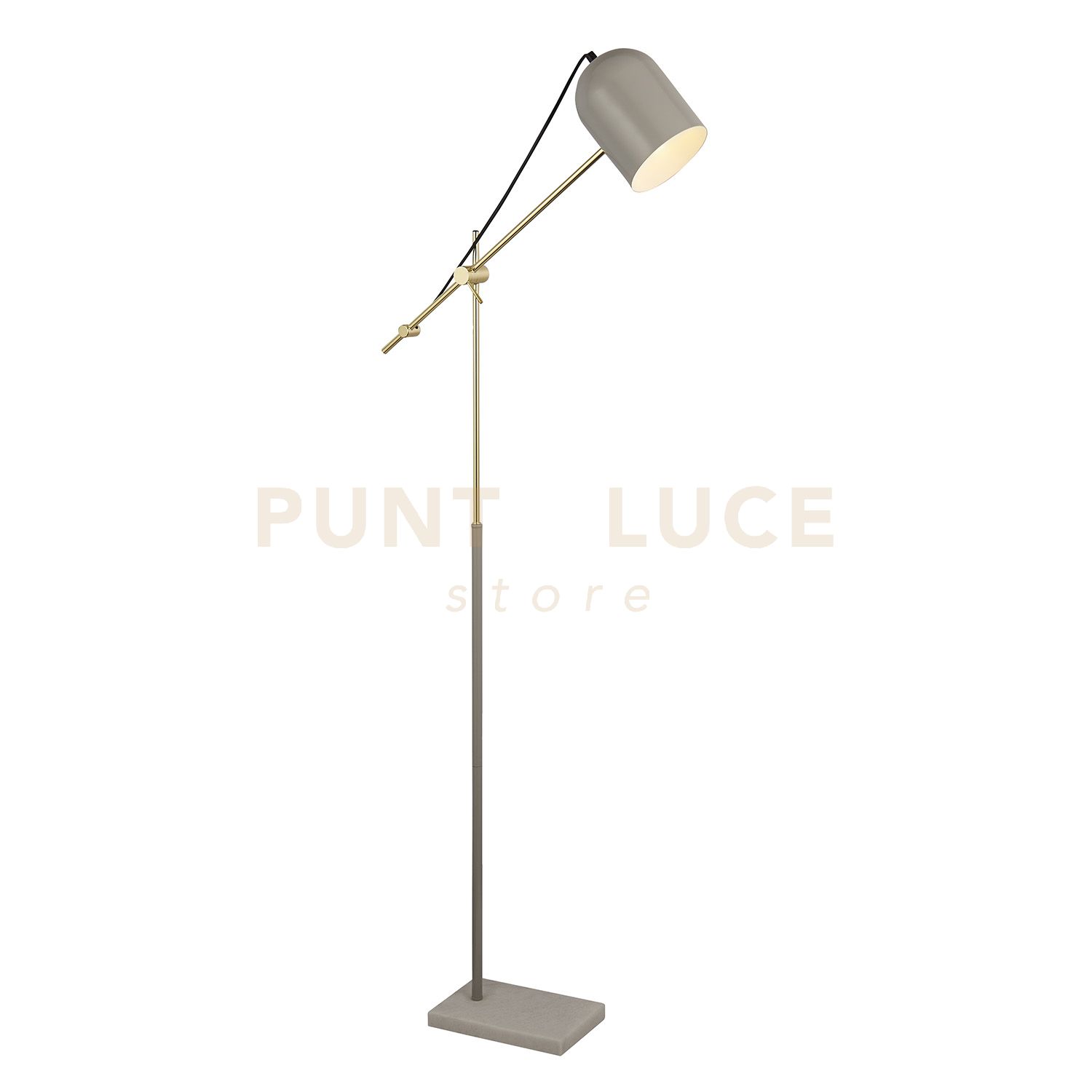 foto del prodotto x lampada da terra odyssey grigio, oro e marmo