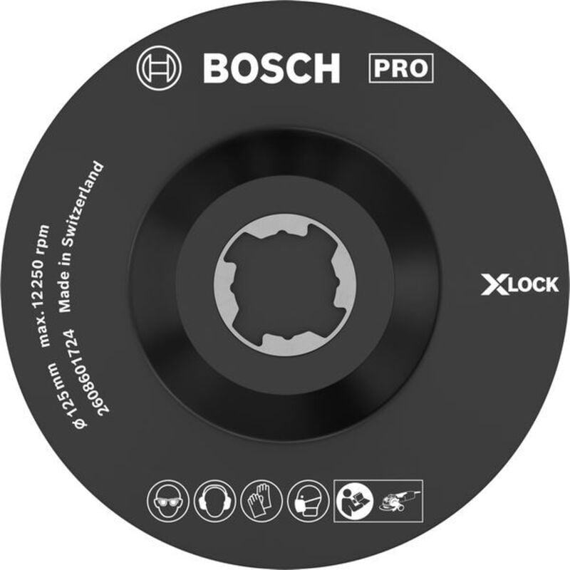 foto del prodotto x lock scm piastra di supporto con perno centrale, 125 mm bosch accessories 2608601724
