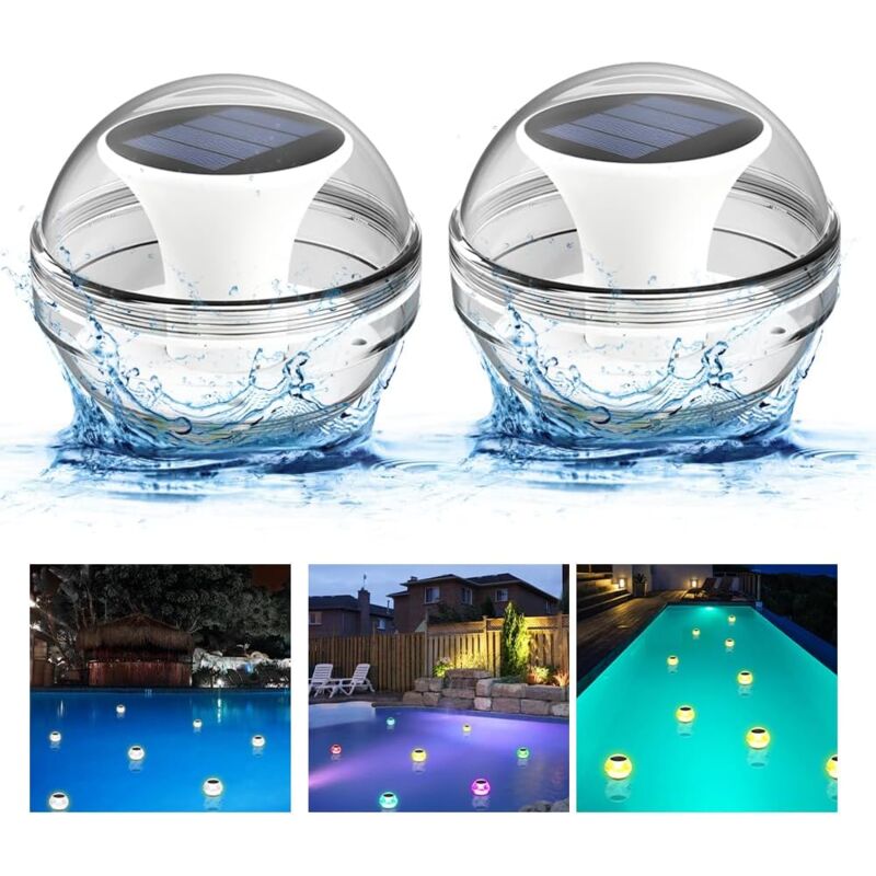 foto del prodotto x luce galleggiante per piscina, luce galleggiante per piscina con 3 modalit , ip65 impermeabile, luce solare per piscina, lampada solare per
