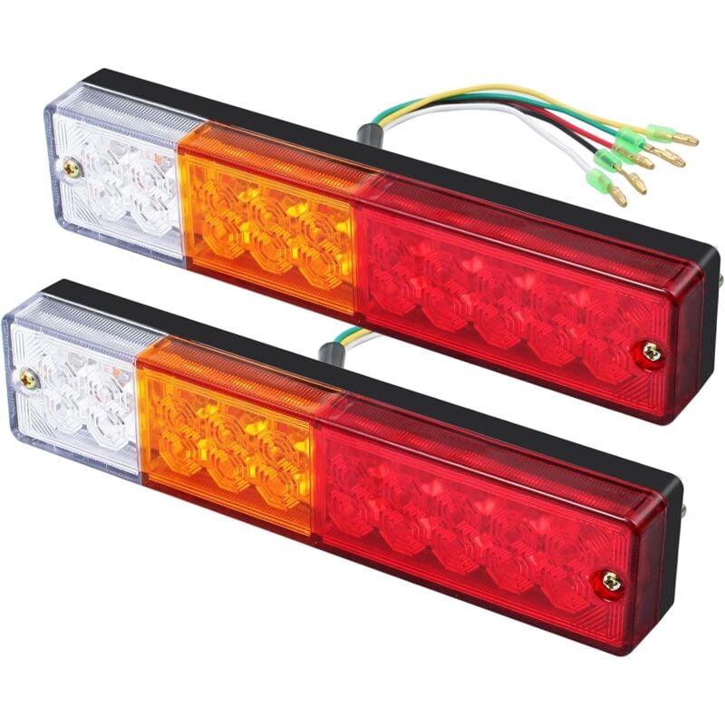 foto del prodotto x luci posteriori a led, indicatori di direzione, 40 led, luce posteriore universale 12 v 24 v per camion, rimorchio, roulotte, uv, barca, camper