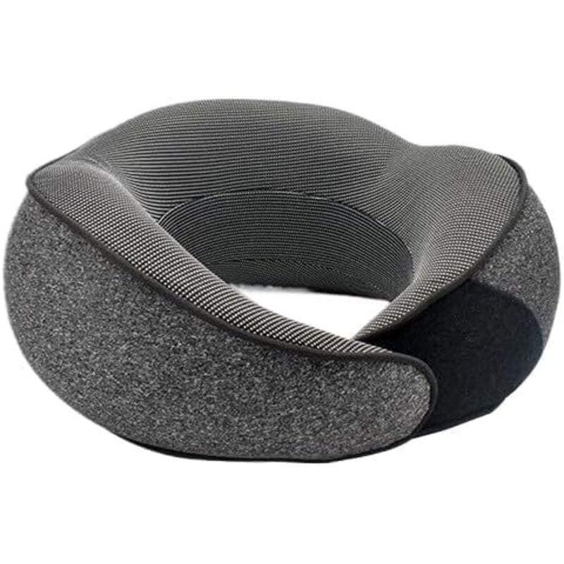 foto del prodotto x nuovo cuscino cervicale, cuscino cervicale da viaggio, cuscino cervicale da viaggio in memory foam per aereo grigio scuro, 26 x 11 cm - sollbry
