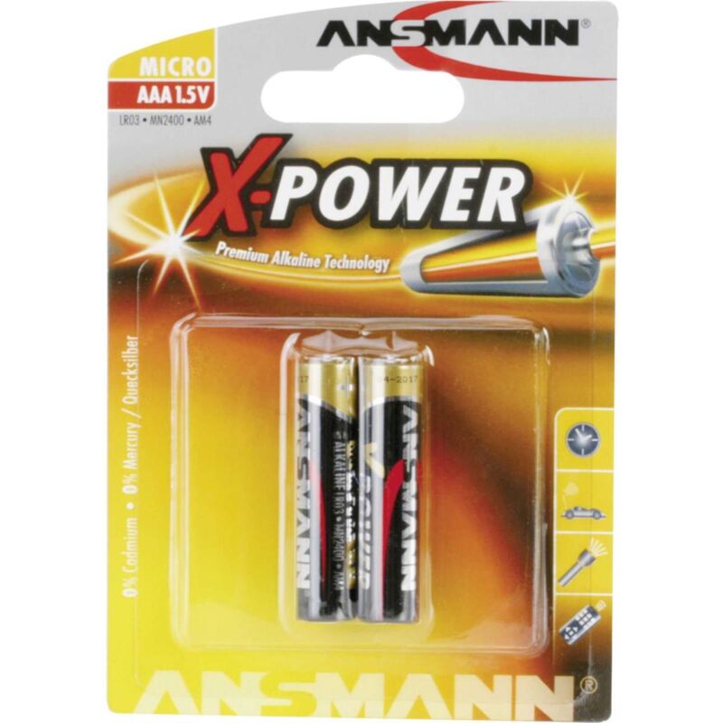 immagine 0 del prodotto x power micro aaa batteria 2 x tipo aaa alcalina ansmann