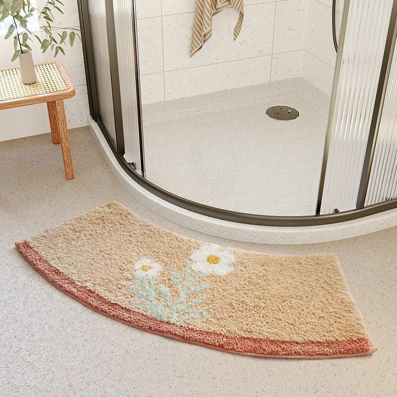foto del prodotto x tappetino assorbente per pavimento con curva smerlata, tappetino per porta della doccia, tappetino antiscivolo per il bagno, tappetino per il