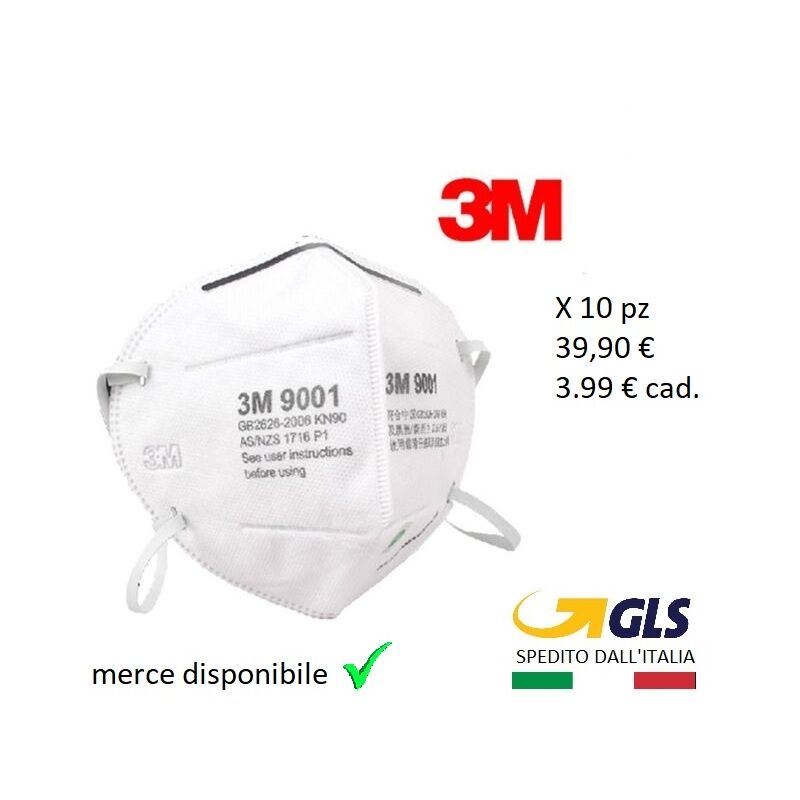 foto del prodotto x10pz mascherine 3m certificate kn90 ffp1 maschere protezione viso alta qualit 