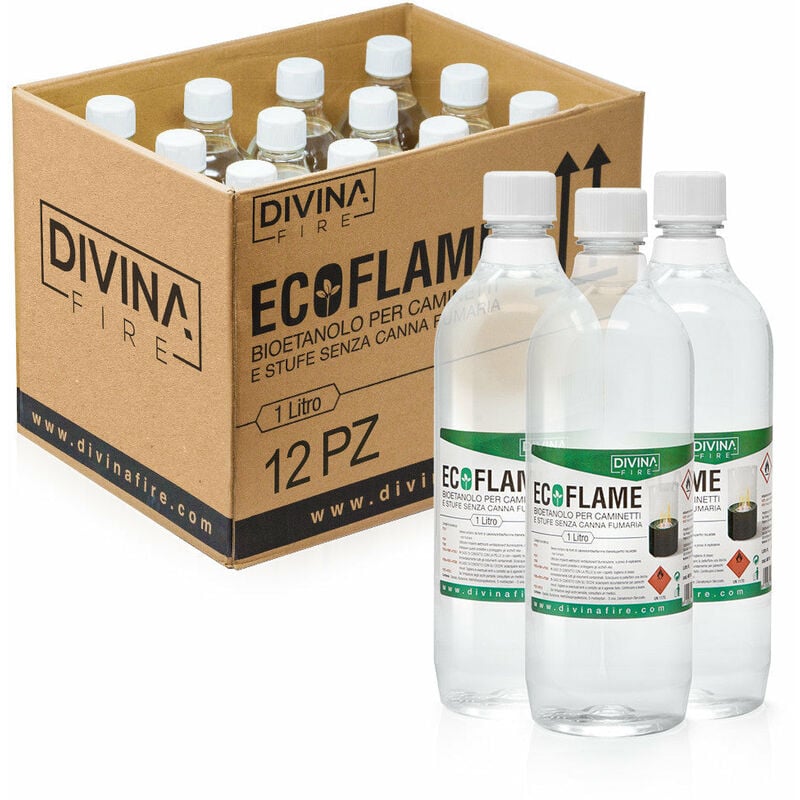 foto del prodotto x12 lt bioetanolo combustibile ecologico naturale per camini biocamini