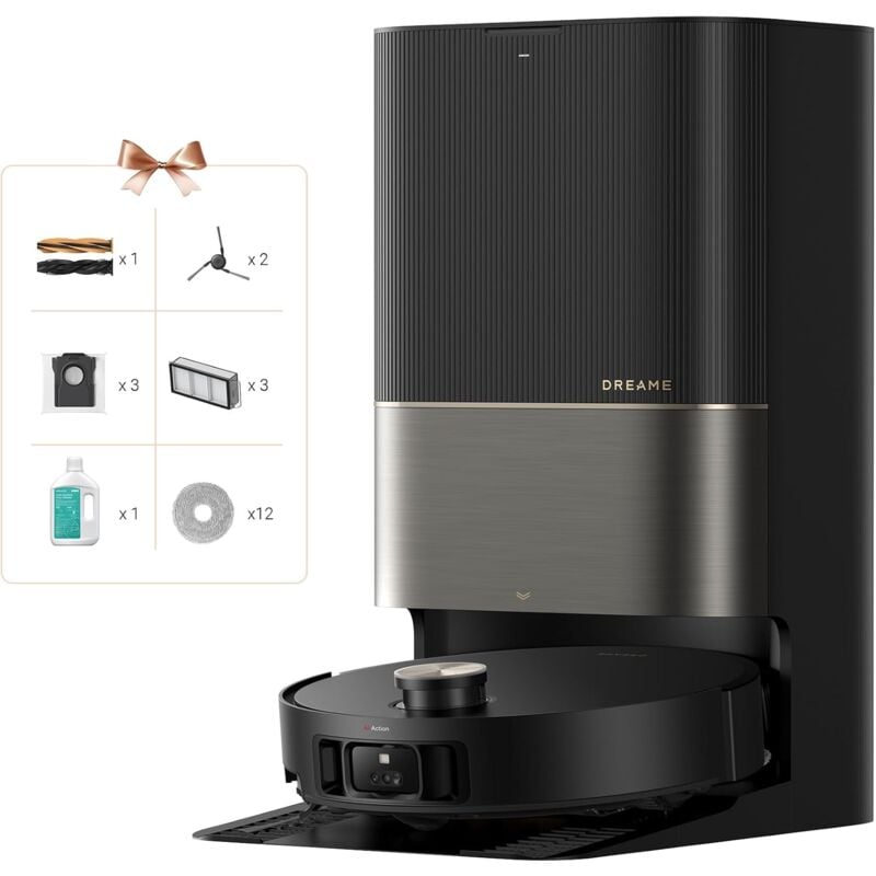 foto del prodotto x50 ultra complete robot aspirapolvere, rilevamento degli ostacoli con ia e navigazione a 360 , superare l'ostacolo di 6cm, aspirazione fino a 20000