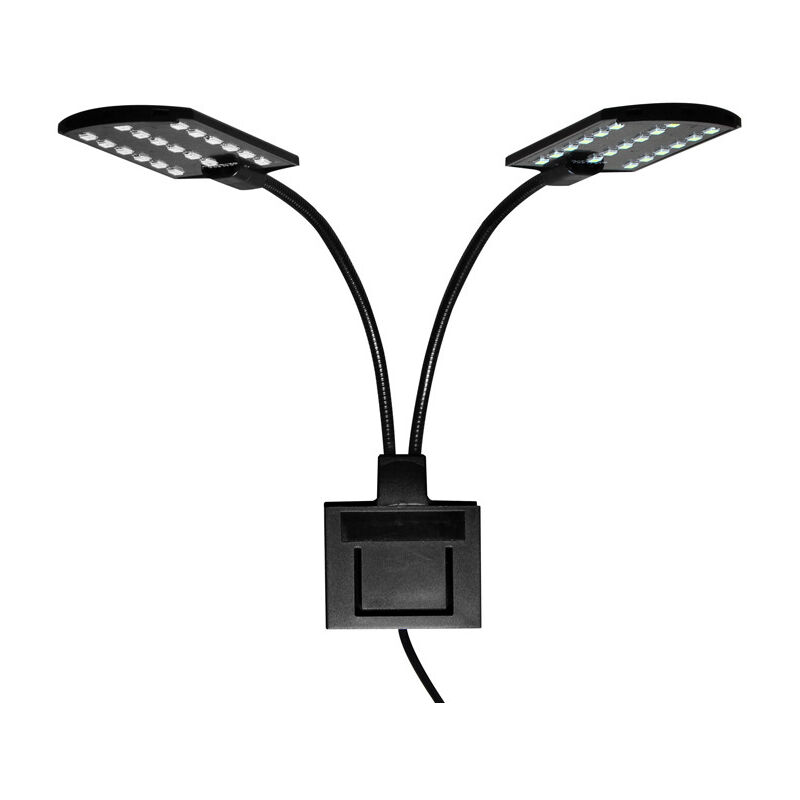 foto del prodotto x7 gemini led acquario luce doppia testa 220v 15w 1600lm x7 per acquario da 8 15 pollici bebusingoto