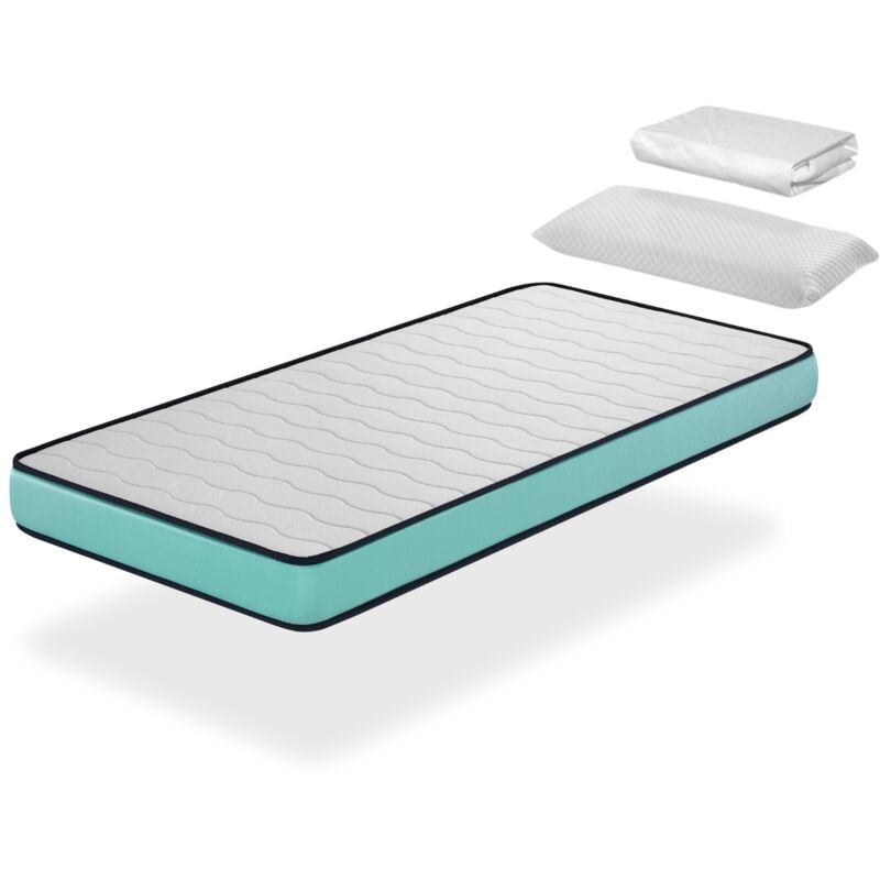 foto del prodotto xaluca kit materasso 80x160 letto bambini, alto 14 cm confort pro imbottitura super soft ideale lettino montessori