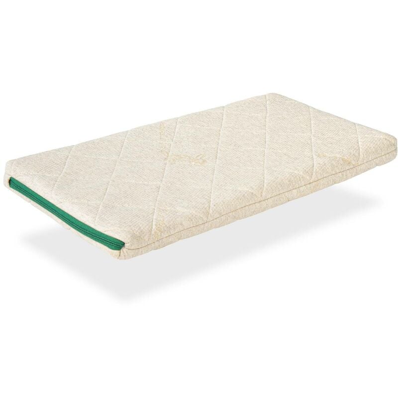 foto del prodotto xaluca materasso culla min 80x40 altezza 7 cm lattice e cocco naturale. tessuto organico al 100 .