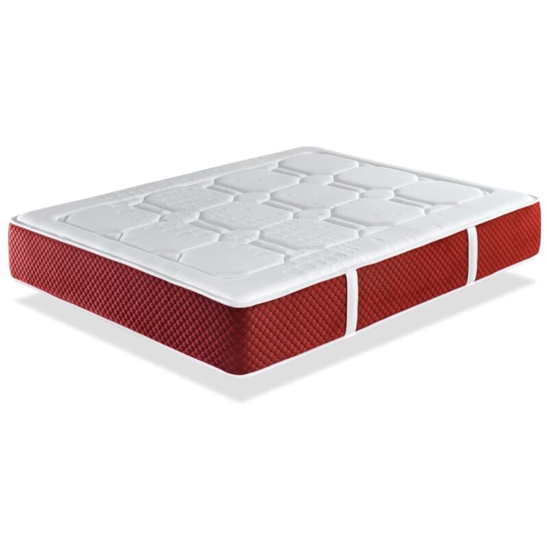foto del prodotto xaluca materasso molle matrimoniale 140x190 spring supreme, alto 30 cm, memory foam. 7 zone di comfort