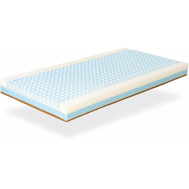 foto del prodotto xaluca materasso per bambini 57x117 eko bunny altezza 11 cm nucleo in schiuma con canali di ventilazione e fibra di cocco.