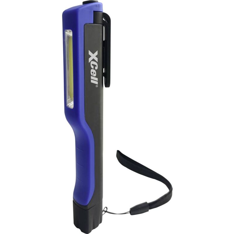 foto del prodotto xcell 149197 pro lampada a forma di penna penlight a batteria led cob 167 mm blu, nero
