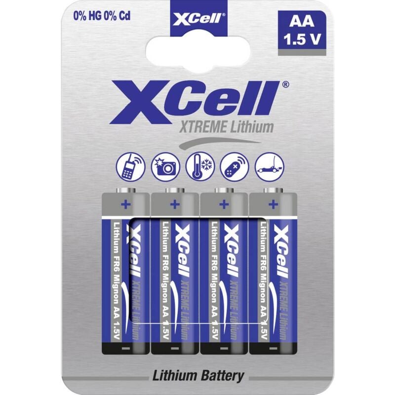 foto del prodotto xcell xtreme fr6 l91 batteria stilo aa litio 1.5 v 4 pz.