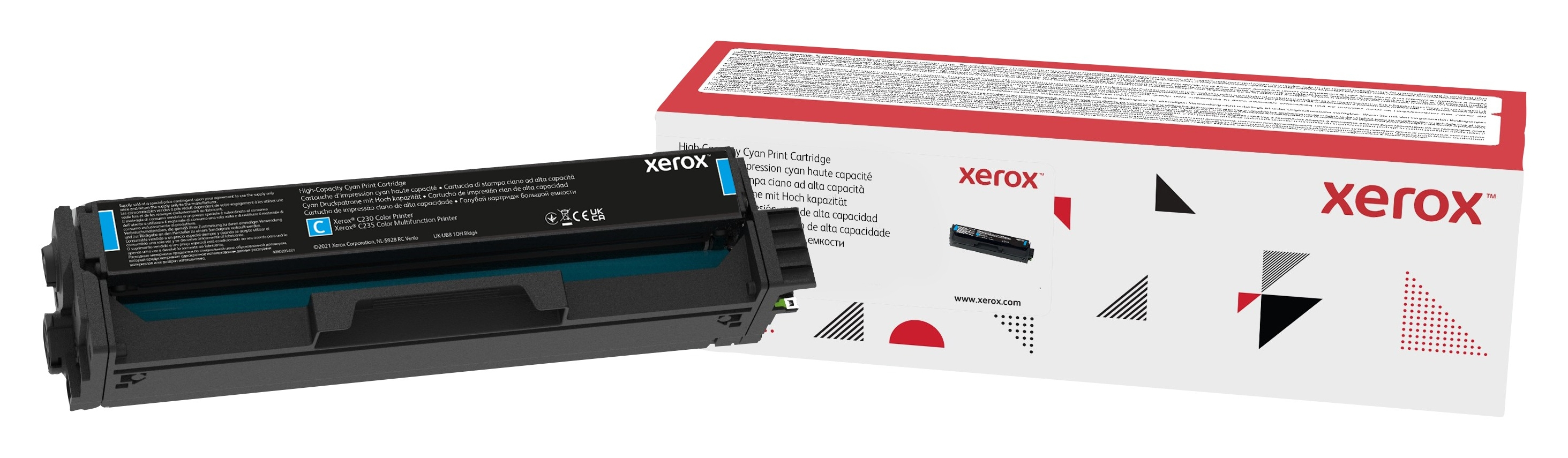 foto del prodotto xerox cartuccia toner ciano a alta capacit da 2500 pagine per stampante a colori c230 multifunzione a colori c235 006r04392 