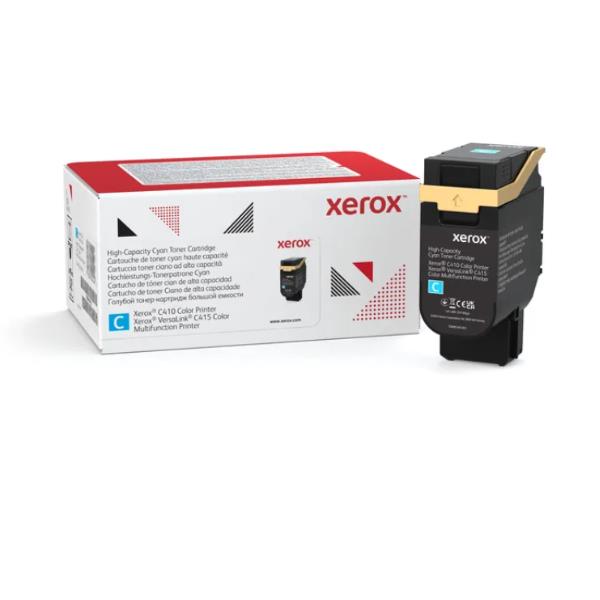 foto del prodotto xerox cartuccia toner ciano a alta capacit da 7000 pagine per stampante a colori c410 multifunzione a colori versalink c415 006r04686 
