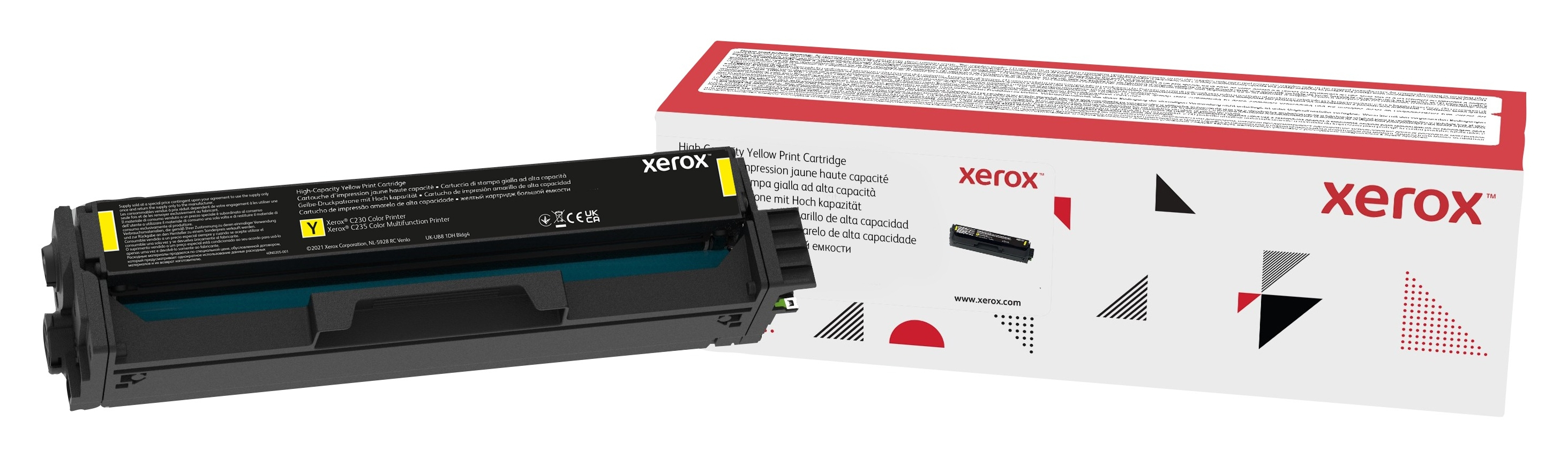 foto del prodotto xerox cartuccia toner giallo a alta capacit da 2500 pagine per stampante a colori c230 multifunzione a colori c235 006r04394 