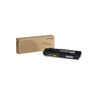foto del prodotto xerox cartuccia toner giallo per phaser 6600, workcentre 6605