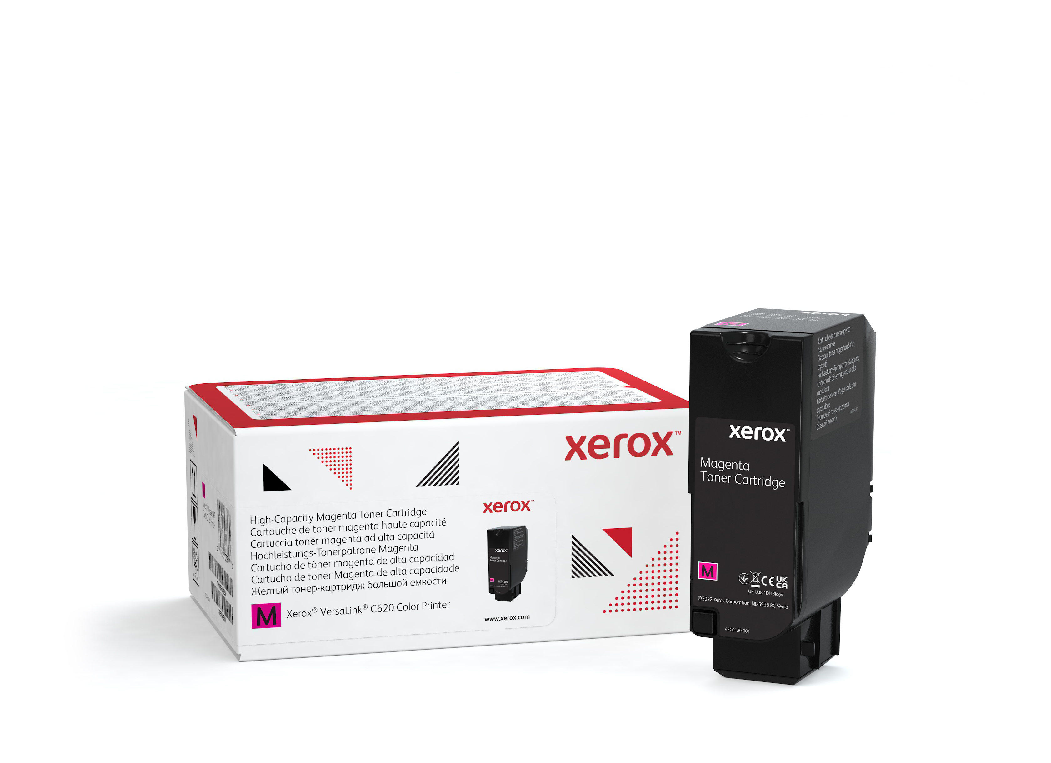 foto del prodotto xerox cartuccia toner magenta a alta capacit da 12000 pagine per stampante a colori versalink c620 006r04626 
