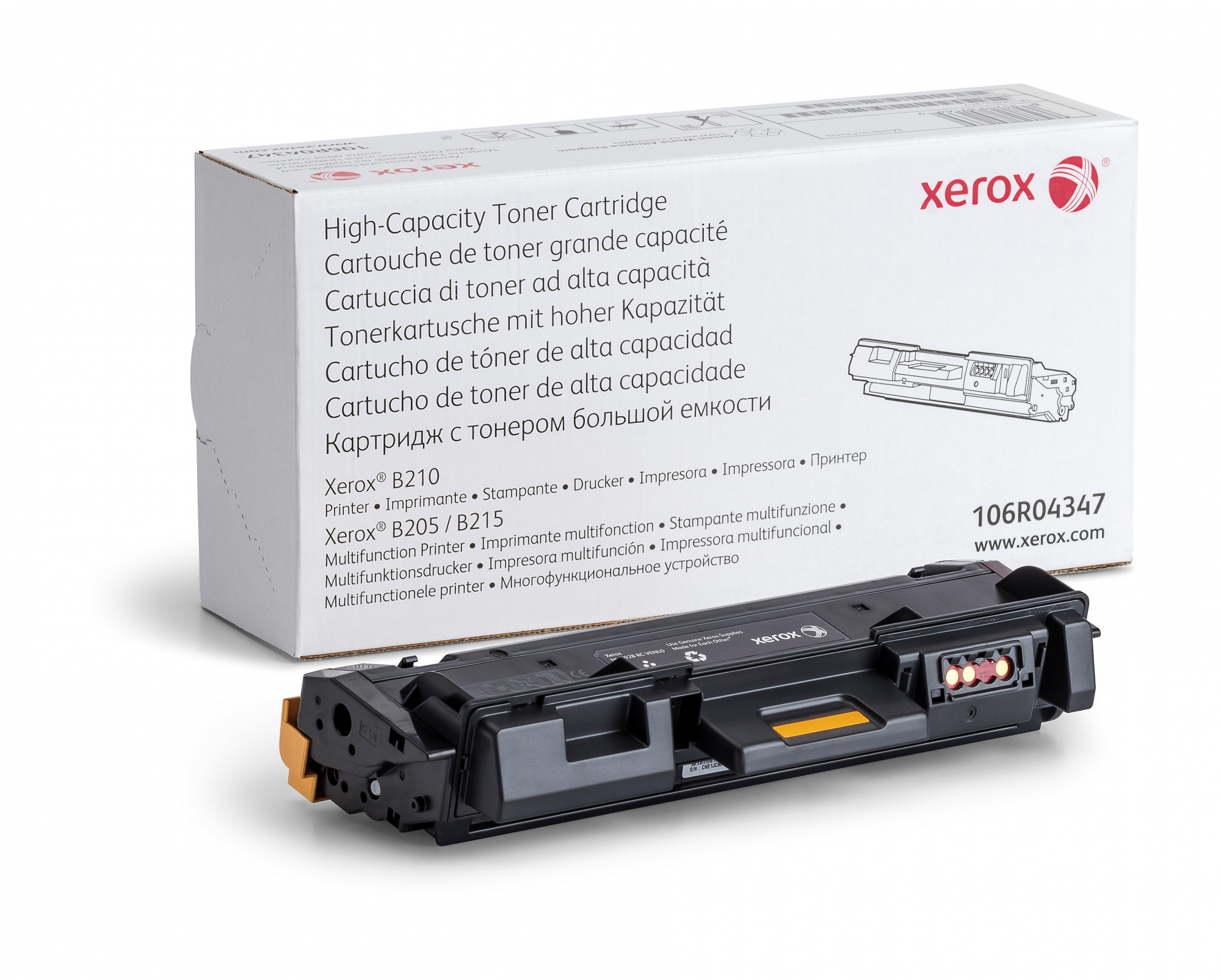 foto del prodotto xerox cartuccia toner nero a alta capacit da 3000 pagine per stampante b210, stampante multifunzione b205 b215 106r04347 